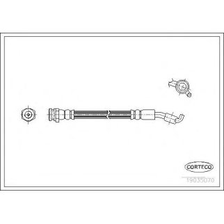 Шланг тормозной DAEWOO: KORANDO 2.3/2.9 D/2.9 TD/3.2 4x4 99-, MUSSO 2.2 TD/2.3/2.9 TD 4x4/3.2 4x4 98- фото