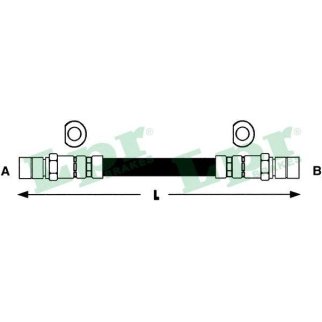 Шланг тормозной CHEVROLET LACETTI 05-/DAEWOO NUBIRA 97- зад. прав. фото