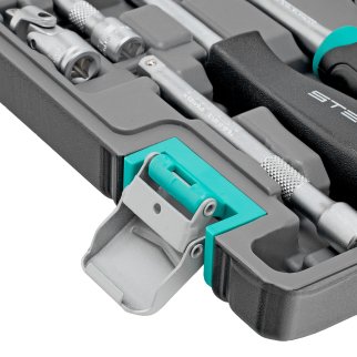 Набор инструмента 1/4", CrV, пластиковый кейс 57 предм. STELS фото 6
