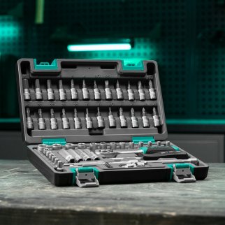 Набор инструмента 1/4", CrV, пластиковый кейс 57 предм. STELS фото 18