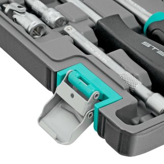 Набор инструмента 1/4", CrV, пластиковый кейс 57 предм. STELS фото 18
