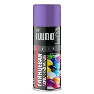 Эмаль универсальная акриловая RAL 4005 сиреневая высокоглянцевая 520мл KUDO KUA4005 фото