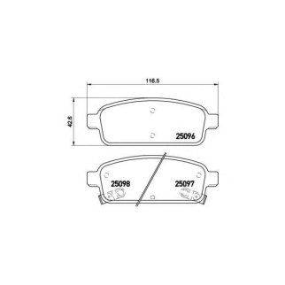 Колодки тормозные к-кт brembo P 59 080 фото