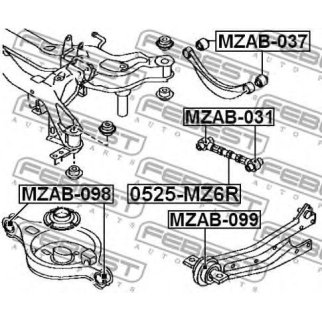 0525MZ6R_рычаг задней подвески нижний! Mazda 6 GG/GY all 02> фото
