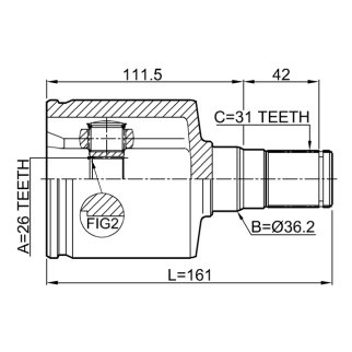 ШРУС внутренний FEBEST 2111-CA223LH фото 2