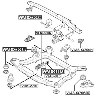 Сайлентблок FEBEST VLAB-016BRS фото 2