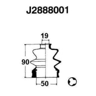 Пыльник ШРУСа NIPPARTS J2888001 фото
