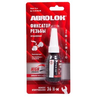 Фиксатор резьбы красный (неразъемный) (10 мл) ABRОMASTERS фото