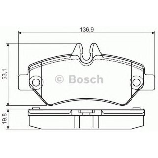 Колодки тормозные задние к-кт BOSCH 0 986 495 100 фото