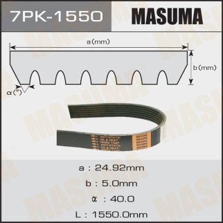 Ремень ручейковый Masuma 7PK-1550 фото