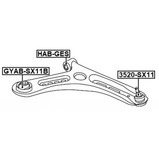 САЙЛЕНТБЛОК ЗАДНИЙ ПЕРЕДНЕГО НИЖНЕГО РЫЧАГА, шт фото 2
