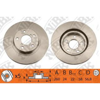 Диск тормозной NiBK RN1091 фото