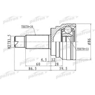 Шрус привода PATRON PCV3006 фото