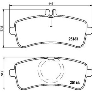 Колодки тормозные задние к-кт brembo P 50 125 фото