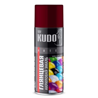 Эмаль универсальная акриловая RAL 3005 винно-красная высокоглянцевая KUDO KUDO KUA3005 фото