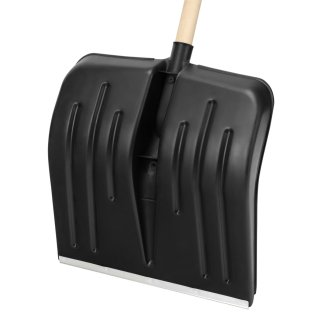 Лопата снеговая пластиковая 420х425х1550мм деревянный черенок СИБРТЕХ фото 4