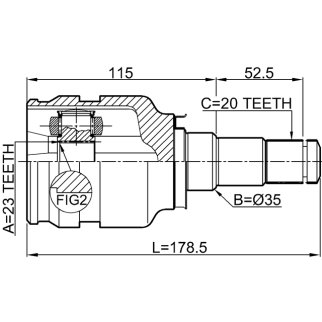 0111-ZRT270_ШРУС внутренний к-кт! 23x35x20 Toyota Auris 1.3-1.8/1.4D 07> фото 2