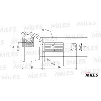 ШРУС наружный MILES GA20091 фото
