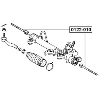 0122-010_тяга рулевая! Toyota Avensis AZT250/Corolla Verso 03-09 фото 2