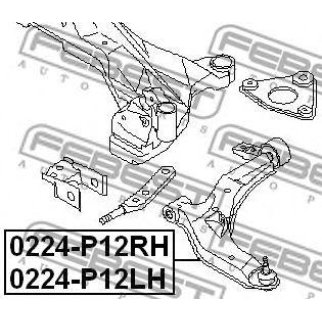 Рычаг передний правый FEBEST 0224-P12RH фото