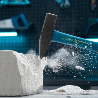 Молоток 600г квадратный боек, фибергласовая обрезиненная рукоятка GROSS фото 1