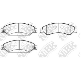 Колодки тормозные передние к-кт NiBK PN0400 фото