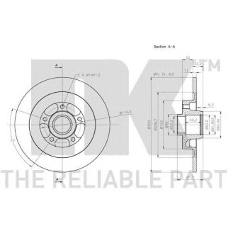 Диск тормозной задний (в сборе с подшипником и кольцом АВС) с антикорозийным покрытием (300x11mm) / фото
