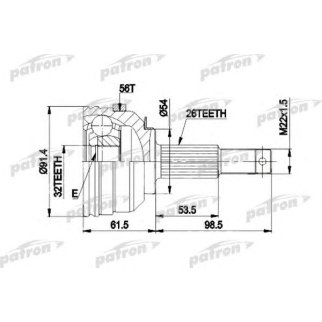 Шрус привода PATRON PCV9529 фото