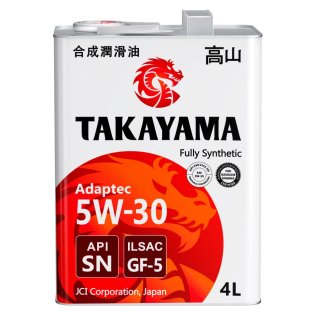 Масло моторное TAKAYAMA Adaptec 5W30 A3/B4 (метал.) синт. 4л фото