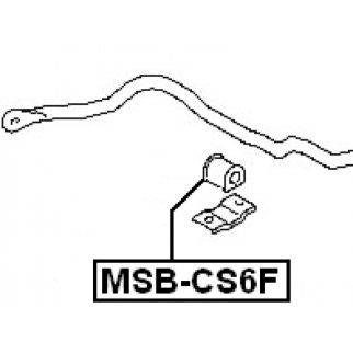 Втулка (сайлентблок) переднего стабилизатора FEBEST MSB-CS6F фото 2 Втулка (сайлентблок) переднего стабилизатора FEBEST MSB-CS6F фото 2