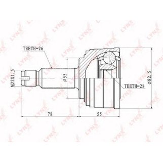ШРУС наружный LYNXauto CO3405 фото