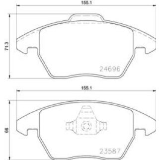 Колодки тормозные передние к-кт Brembo P 85 148 фото 1