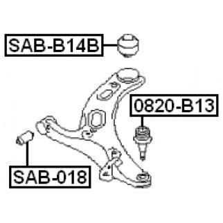 Сайлентблок передний подвески FEBEST SAB-B14B фото 2