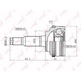 ШРУС наружный LYNXauto CO1808A фото