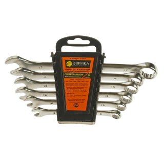 Набор ключей комбинированных 6пр холдер (8-17мм) ЭВРИКА фото