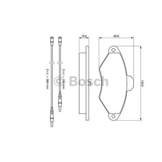 Колодки тормозные передние к-кт BOSCH 0 986 461 757 фото