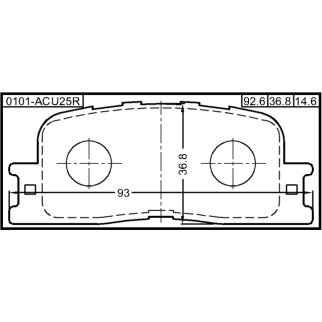 Колодки тормозные задние дисковые к-кт FEBEST 0101-ACU25R фото 2
