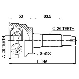 0510-034_ШРУС наружный к-кт! Mazda 323 F/S IV 1.4-1.6i 16V 98-04 фото 2