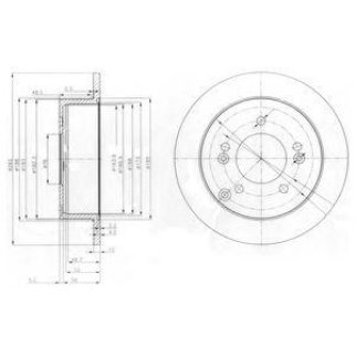 BG3799_диск тормозной задний! Hyunadi Tuscon/Sonata V 2.0/2.4/2.0CRDi 04> фото