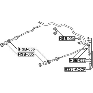 Тяга стабилизатора передняя HONDA ODYSSEY (RHD) RA1/RA2/RA3/RA4/RA5 (94-99) 0323-ACCF фото 2