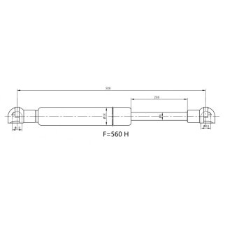 Упор газовый (амортизатор) для а/м Nissan X-Trail T31 (07-) (крышки багажника) (GS 1407) фото 3