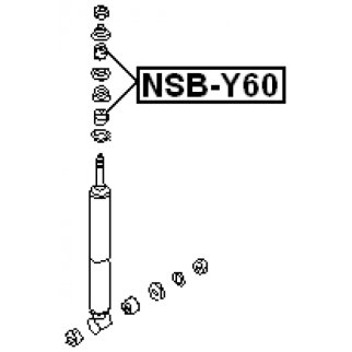 Втулка переднего амортизатора FEBEST NSB-Y60 фото 2