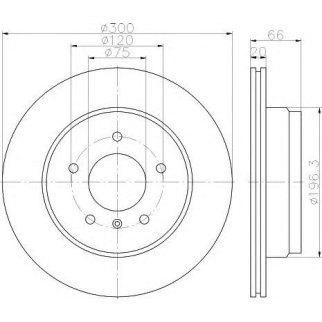 Тормозной диск с покрытием, задняя ось фото