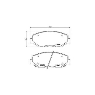 Колодки тормозные передние к-кт Brembo P 28 035 фото