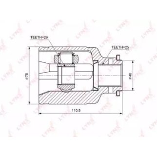 ШРУС внутренний передний LYNXauto CI-7105 фото