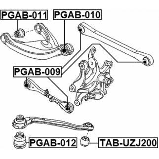Сайлентблок FEBEST PGAB-011 фото 2