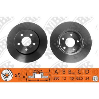 Диск тормозной задний для Ford Mondeo / Jaguar X-type фото
