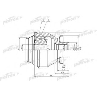 Шрус привода PATRON PCV4843 фото