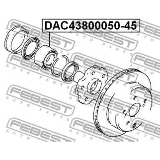 Подшипник ступицы FEBEST DAC4380005045 фото