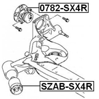 Сайлентблок задней подвески FEBEST SZAB-SX4R фото 2 Сайлентблок задней подвески FEBEST SZAB-SX4R фото 2